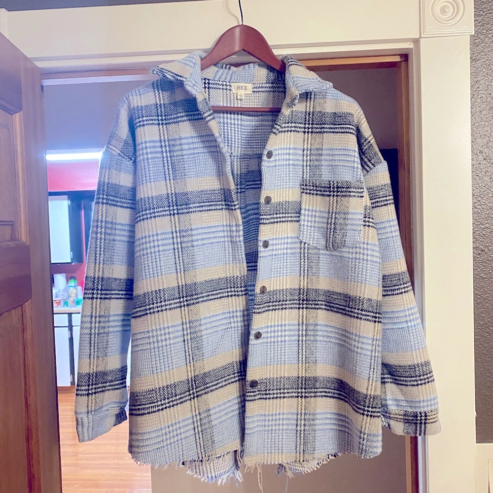 BKE womens knit button down